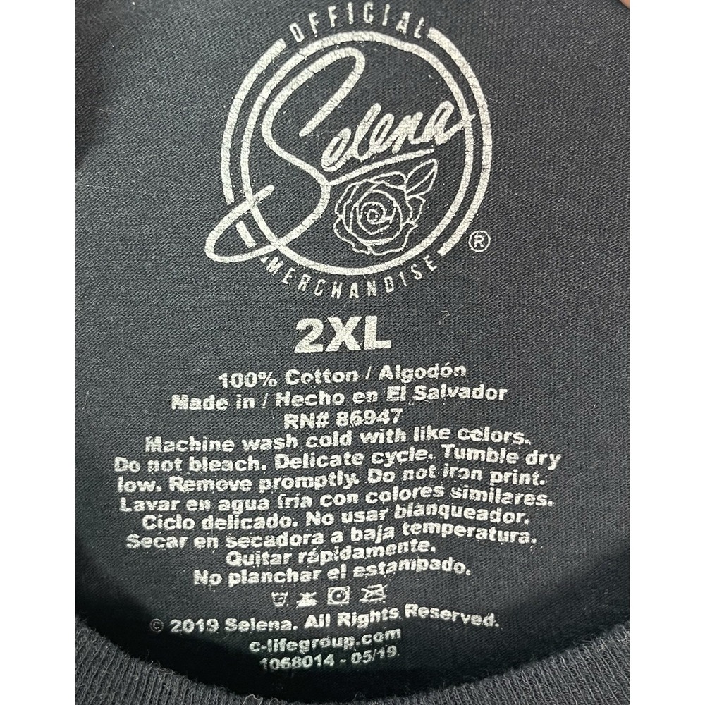 Selena Official Selena Merchandise T-Shirt 2XL Black With White Graphics 2019 - Picture 3 of 6